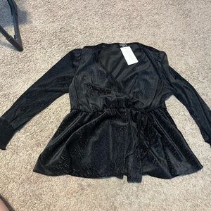 BloomChic Black Shimmer Top